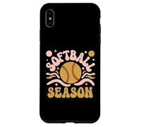Softball Saison Rétro Vintage Sports Softball Mom Coque pour iPhone XS Max