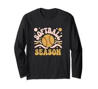Softball Saison Rétro Vintage Sports Softball Mom Manche Longue
