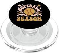 Softball Saison Rétro Vintage Sports Softball Mom PopSockets PopGrip pour MagSafe