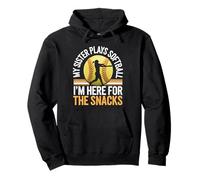 Softball Sister I 'm just here for the snacks Funny Baseball Sweat à Capuche