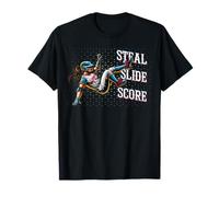 Softball Steal Slide Score Base Voler Design pour filles T-Shirt
