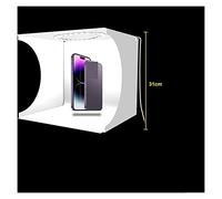 Softbox 3 Modes de lumière Couleur Lightbox Dimmable LED Ring Light Box Éclairage Photo Studio Prise de Vue Boîte de Tente 6 arrière-Plans de Couleur pour la Photographie en Studio(30cm PVC)