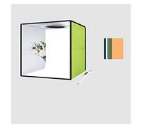 Softbox 3 Modes de lumière Couleur Lightbox Dimmable LED Ring Light Box Éclairage Photo Studio Prise de Vue Boîte de Tente 6 arrière-Plans de Couleur pour la Photographie en Studio(30X30cm Green)