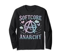 Softcore Anarchy Pastel Goth Kawaii Punk Egirl Emo Fashion Manche Longue