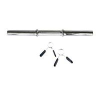 Softee Barre 2 haltères avec Fixations Ressort 45 cm Blanc 0024453 S