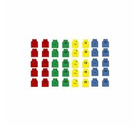 Softee Equipment Set de 5 Salopettes Softee numérotées de 11 à 15 Gilet, Rouge, Taille Unique Mixte bébé