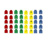 Softee Equipment Set de 5 Salopettes Softee numérotées de 16 à 20 Gilet, Vert, Taille Unique Mixte bébé