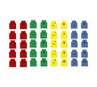 Softee Equipment Set de 5 Salopettes Softee numérotées de 6 à 10 Gilet, Jaune Fluo, Taille Unique Mixte bébé