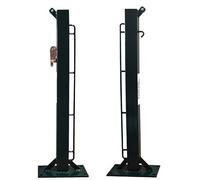 Softee - Set poteaux de Tennis Fixe carré 80 x 80 mm avec Base à Visser