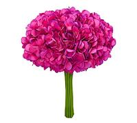 Softflame Lot de 5 hortensias Violets artificielles, 20 têtes au Total, Fleurs Fausses pour Mariage, Maison, fête, Restaurant