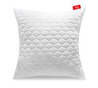 Softimi Oreiller Premium Piqué 80x80 cm - Antiallergique - Anti-Acariens - Inodore Utilisable immédiatement - avec réglage de la dureté (80x80 cm)