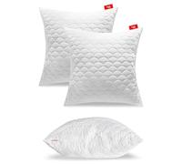 Softimi Oreiller Premium Piqué Set de 2 oreillers 70x70 cm - Antiallergique - Anti-Acariens - Inodore Utilisable immédiatement - avec réglage de la dureté (Set de 2 oreillers 70x70 cm)