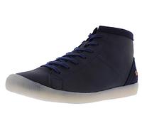 Softinos Bottines à lacets pour femme, semelle lâche, Bleu marine W Navy Vegan Suede, 37 EU