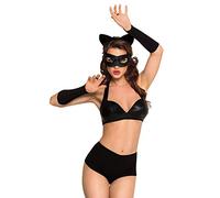 Softline Collection Costume de Femme-Chatte Noir Taille L