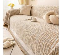 SOFTNEST Housse de canapé imperméable et antidérapante - Protection Lavable en Polyester (Couleur Unie) pour Chiens et Chats(Champagne Brown 2,D)
