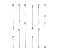 Softones Lot de 12 à 18 extensions de bracelets de cheville pour femme (3,5 cm, 5,1 cm, 7,6 cm), avec fermoir mousqueton et fermoir en O, or, argent, or rose