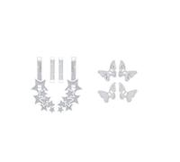 SoftReflector LLC-Leader in the Dark Mixte - Adulte Réfléchissant, Blanc, Set : Rectangle 12x60mm, Stars 60x116mm Butterfly : 42x43mm (Chacun)