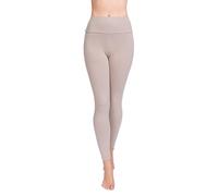 SOFTSAIL Legging Femme Coton Taille Haute Pleine Longueur Contrôle du Ventre Extensible Panneau Élastique Pantalon Dames Gym Fitness Yoga Minceur Leggings Plus La Taille LWP, Beige, 52