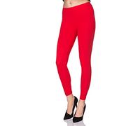 SOFTSAIL Legging long en coton pour femme, rouge, L