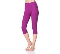 SOFTSAIL Legging Taille Haute 3/4 pour Femme avec Panneau de contrôle du Ventre pour Femme Pantalon en Coton Classique Respirant Extensible décontracté LWP34 LWP210
