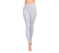SOFTSAIL Leggings 95% Coton Leggings pour Femmes Taille Haute Longueur Totale Contrôle du Ventre Legging Pantalons Extensibles Temps Libre Relaxation Marche Gris 54