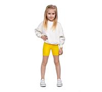 SOFTSAIL Leggings Filles Collants De Cyclisme Courte Danse Sportive en Coton Respirant Confortable Extensible Jaune 3-4 Ans