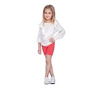 SOFTSAIL Leggings Filles Collants De Cyclisme Courte Danse Sportive en Coton Respirant Confortable Extensible Corail 6-7 Ans