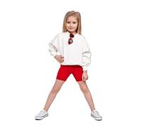 SOFTSAIL Leggings Filles Collants De Cyclisme Courte Danse Sportive en Coton Respirant Confortable Extensible Rouge 4-5 Ans