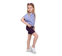 SOFTSAIL Leggings Filles Collants De Cyclisme Courte Danse Sportive en Coton Respirant Confortable Extensible Prune 5-6 Ans