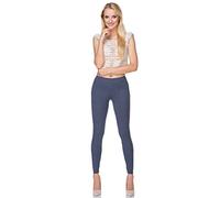 SOFTSAIL Leggings Longs pour Femmes en Coton Pantalon de Jogging Leggings de Sport Taille Moyenne Extensibles et Doux de Grande Taille, Denim L