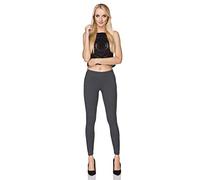 SOFTSAIL Leggings Longs pour Femmes en Coton Pantalon de Jogging Leggings de Sport Taille Moyenne Extensibles et Doux de Grande Taille, Graphite 3XL