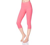 SOFTSAIL Leggings Longs pour Femmes en Coton Sport Taille Haute Leggings en Coton pour Femmes Loisirs Détente Pantalons Confortables pour Femmes pour l'Été, Corail 38