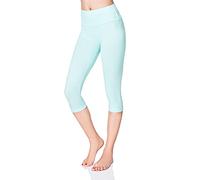 SOFTSAIL Leggings Longs pour Femmes en Coton Sport Taille Haute Leggings en Coton pour Femmes Loisirs Détente Pantalons Confortables pour Femmes pour l'Été, Menthe 38
