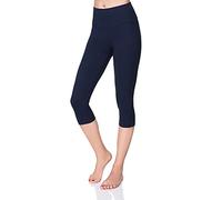 SOFTSAIL Leggings Longs pour Femmes en Coton Sport Taille Haute Leggings en Coton pour Femmes Loisirs Détente Pantalons Confortables pour Femmes pour l'Été, Noir 42