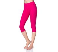 SOFTSAIL Leggings Longs pour Femmes en Coton Sport Taille Haute Leggings en Coton pour Femmes Loisirs Détente Pantalons Confortables pour Femmes pour l'Été, Rose 40