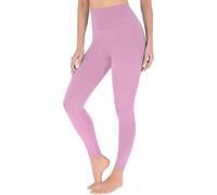 SOFTSAIL : Leggings taille haute pour femme avec contrôle du ventre, amincissants, opaques, doux comme du beurre, respirant, élastique, pour femme, adaptés au gym, au sport et au yoga, rose bébé, S-M