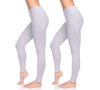 SOFTSAIL LWP Legging taille haute pour femme en coton élastique extensible - Gris - 40