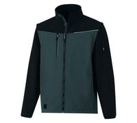 Softshell 2 en 1 Soccia, veste coupe-vent manches amovibles, gris - taille M