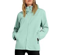 Softshell Femme Trench Capuche Pancho Vent Coat Combinaison Ciré Vetement Pluie Velo Ski Veste Demi Saison Rose de Coupe Vent Femme XL