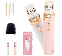 SoftSkin Pro Facial Hair Remover, 2 in 1 Soft Skin Pro Cordless Epilator, Washable Rechargeable Portable Women Hair Removal with Smart Led Light for Face, Hand, Legs (Pink+White)