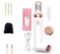 SoftSkin Pro Facial Hair Remover, 2 in 1 Soft Skin Pro Cordless Epilator, Washable Rechargeable Portable Women Hair Removal with Smart Led Light for Face, Hand, Legs (White)