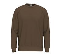 SoftSpun Sweatshirt pour Hommes | 100% Original Uni Raglan Col Ras-du-Cou en Coton Éponge pour Hommes | Sweatshirts Hommes Sans Capuche pour Toutes les Saisons, Casual, Travail et Gym, Terre foncé, M