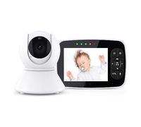 SOFTTO Babyphones vidéo Moniteur bébé Haute résolution Vision Nocturne Infrarouge Moniteur bébé vidéo sans Fil avec caméra à Distance pan-Tilt-Zoom Berceuse Vision Nocturne