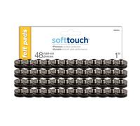 SOFTTOUCH 4990395N Patins en Feutre résistants à clouer pour Meubles en Bois pour protéger Vos sols durs des Rayures, Noir, 2,5 cm