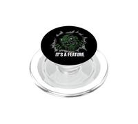 Software Developer Bug Monster It's A Feature PopSockets PopGrip pour MagSafe