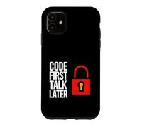 Software Developer Code First Talk Later Coque pour iPhone 11