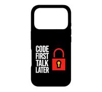 Software Developer Code First Talk Later Coque pour iPhone 17 Pro