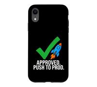 Software Developer Coding Approved Push to Prod Coque pour iPhone XR
