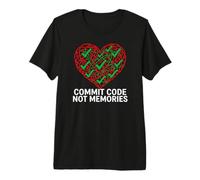 Software Engineer Commit Code Not Memories T-Shirt Haut de Gamme