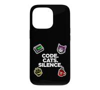 Software Engineer Introvert Code Cats Silence Coque pour iPhone 13 Pro